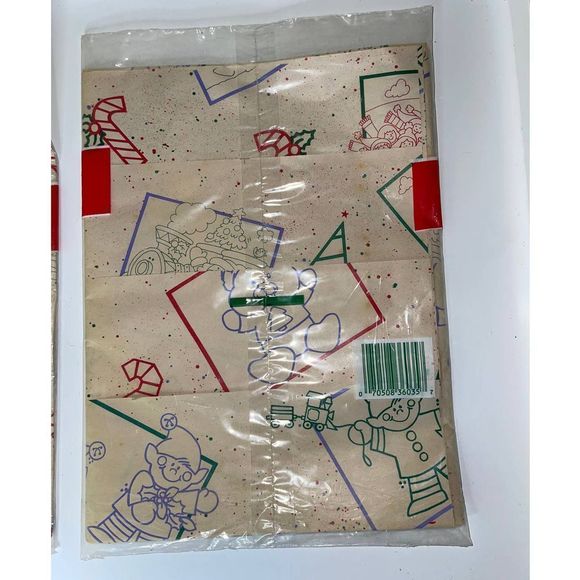 Lot of‎ 2 Vintage Cleo Color Your Own Wrapping Paper Christmas Holiday - Picture 6 of 7
